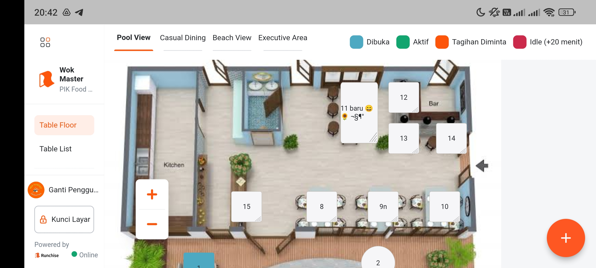 Runchise POS — screenshot
